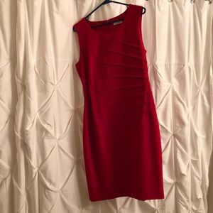 Red Calvin Klein Starburst Sheath Dress